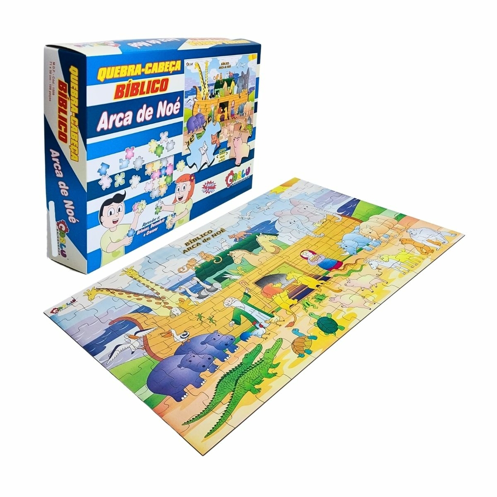 Quebra Cabeça Infantil Arca De Noé Em Madeira mdf Puzzle Jogo