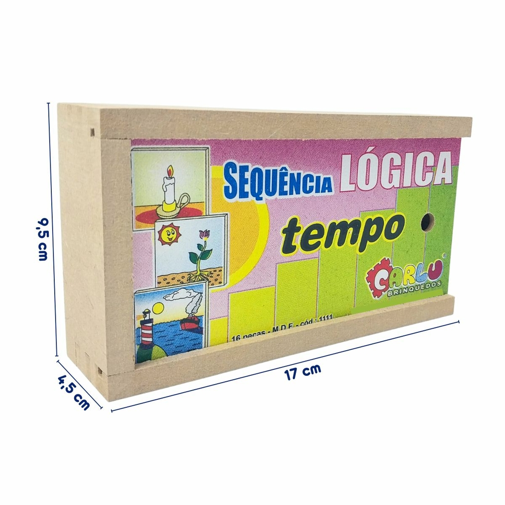 Jogo Sequencia Logica de Tempo 16 pcs MDF 1111 Carlu - Outros Jogos -  Magazine Luiza