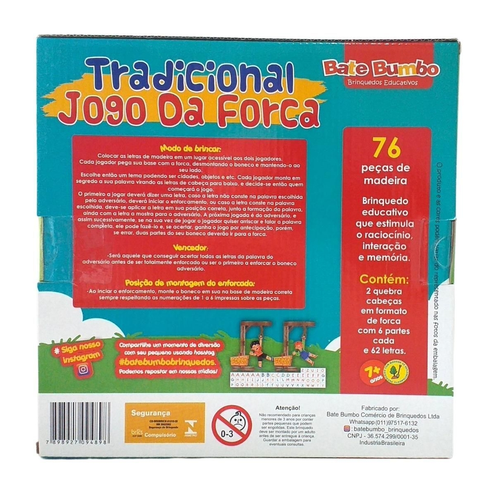 Jogo Da Forca Brinquedo Educativo Palavras Pais & Filhos Original