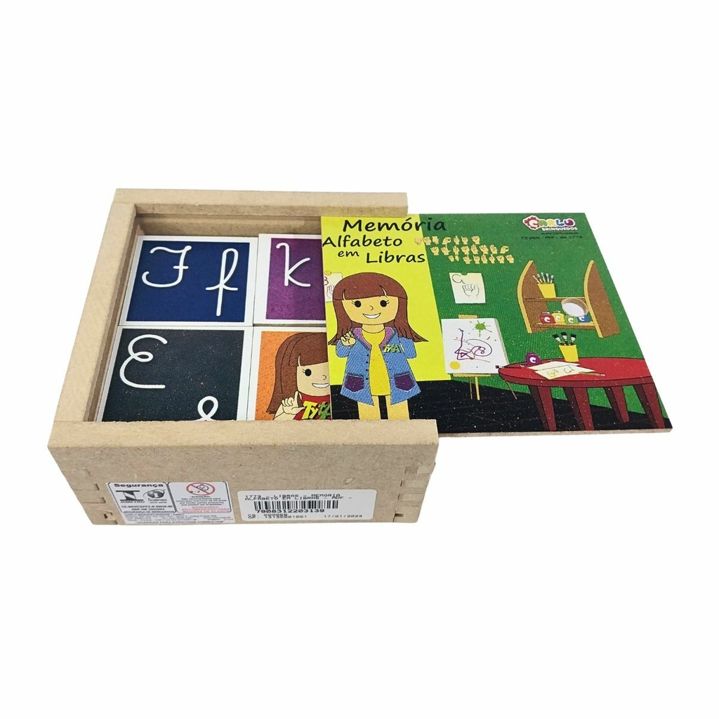 Kit 06 Jogos Educativos Infantil Pedagógico Memória Alfabeto