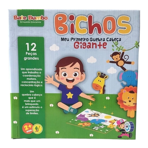 Quebra-Cabeça Gigante - Dinossauros - 12 peças - Simque Brinquedos  Educativos