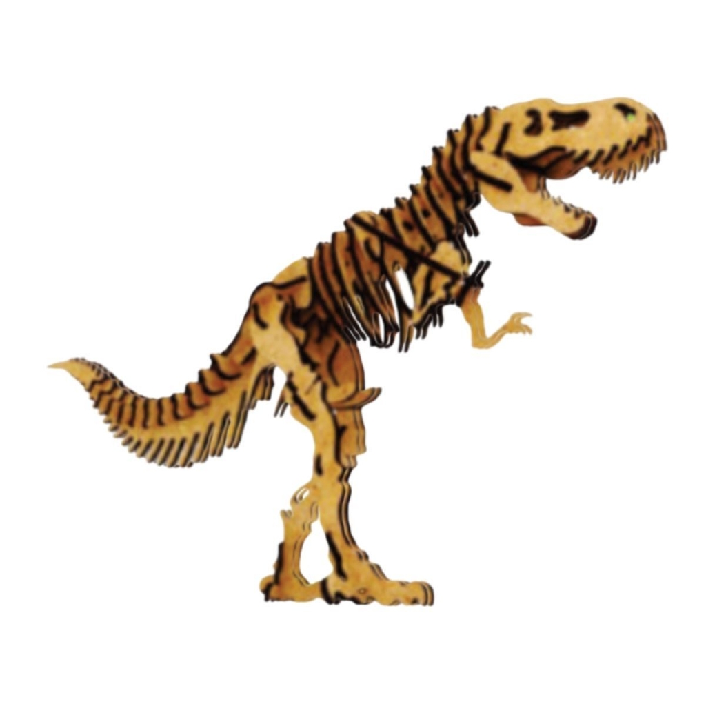 Kit Dino T-Rex Jurassic World + Jogo Quebra Cabeça 30 Peças