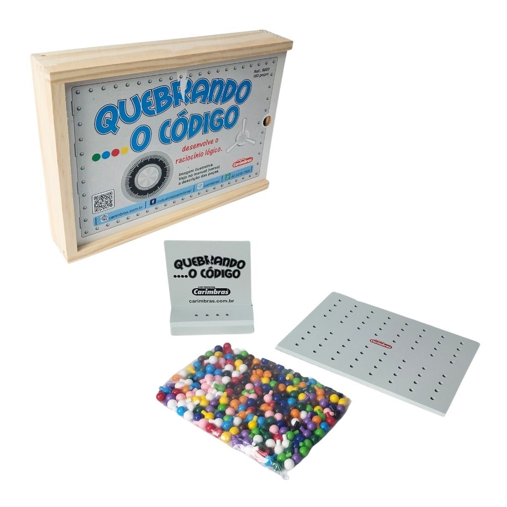 Quebrando o Código Brinquedo Educativo de Madeira Jogo de