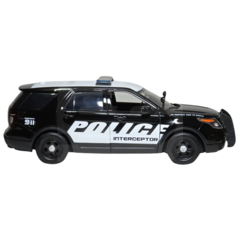 Miniatura De Ferro Ford Explorer Polícia 1/24 17cm Motor Max - Stage Store