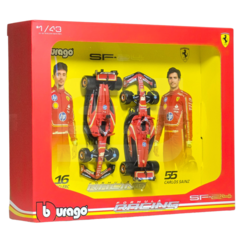 Pack Miniatura De Ferro F1 Ferrari SF24 2024 1/43 Bburago