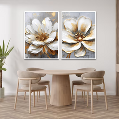 DUPLA QUADROS FLORAL PLUMERIA - comprar online