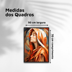 QUADRO MARIA ABSTRATO LARANJA