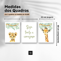 TRIO DE QUADROS SAFARI INFANTIL - (cópia) - loja online