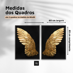 Imagem do DUPLA DE QUADROS ASAS OURO