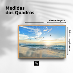 QUADRO PRAIA POR DO SOL AZUL na internet