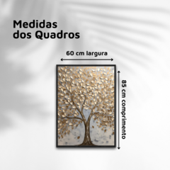 QUADRO ÁRVORE DA VIDA ABSTRATO FOLHAS SECAS na internet