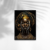 QUADRO AFRICANA TURBANTE OURO