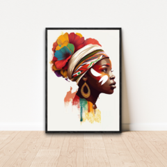 QUADRO MULHER AFRICANA ABSTRATO - loja online