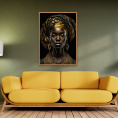 QUADRO AFRICANA TURBANTE OURO na internet