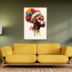 QUADRO MULHER AFRICANA ABSTRATO - comprar online