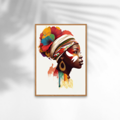 QUADRO MULHER AFRICANA ABSTRATO - comprar online