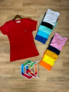 CAMISETA FEMININA LACOSTE MALHA PERUANA