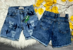 KIDS Bermuda Rasgadinha Jeans Para Meninos Lacoste Estilosa Diversos Modelos com Botão - 02 ao 16 Anos