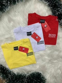 KIDS Camiseta Hugo Boss Datalhe Peito Para Meninos Modelo Premium 30.1 - 02 ao 16 Anos