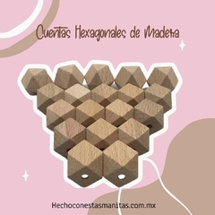 Cuentas de Madera de Haya Hexagonales