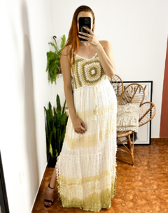 Vestido Crochê Dourado - Comprar em Use Cels