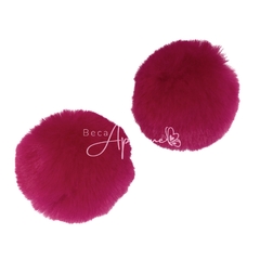 POMPOM PELINHO FUCSIA (7CM) - 2 UNIDADES