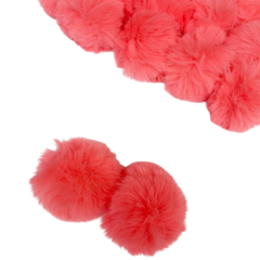 POMPOM PELINHO CORAL (6CM) - 2 UNIDADES