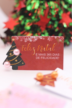 Card árvore Natal com Brinco