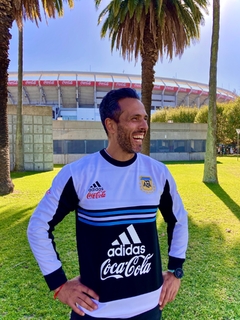 Buzo AFA blanco y negro retro Adulto pampa sports