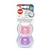 Kit 2 chupetas NUK tam 2 Sensitive Soft 100% Silicone Rosa/Roxa