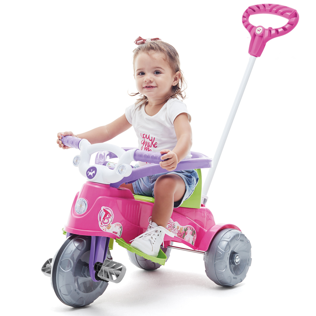 MOTOCA COM PEDAL TATETICO ROSA - Ana Baby Store