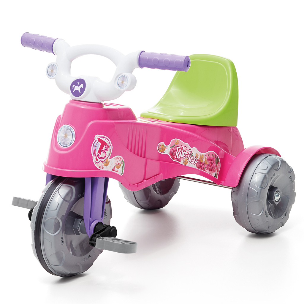 Triciclo Infantil Empurrador Unicórnio Fantasy Calesita Rosa