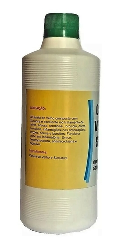 Kit 12 Canela De Velho Com Sucupira Em Gotas Natural - 500ml | GuaruNaturals