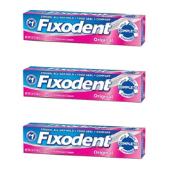 Kit 3 Fixodent 68G - Creme Adesivo Para Prótese Dentária | Guarunaturals