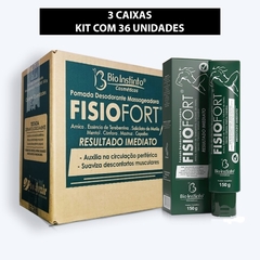 36 Pomadas Desodorante Massageadora Fisiofort Verde 150g (Nova Embalagem) - Bio Instinto