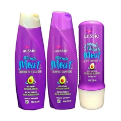 Kit Aussie Moist 3PCS Shampoo e Condicionador 400ML + Mascara Moist 236ML