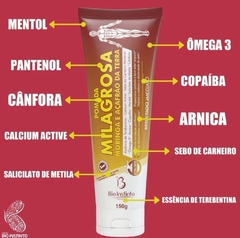 6 un - Pomada Massageadora Milagrosa Com Moringa e Açafrão da Terra - 150g | GUARUNATURALS