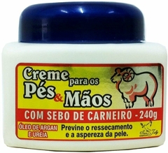 Creme para os pés e mãos com sebo de carneiro 240g San Jully - San Jully cosméticos