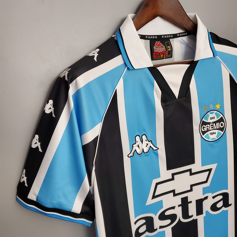 Camisa Grêmio Retrô 2000 Azul e Preta - Kappa