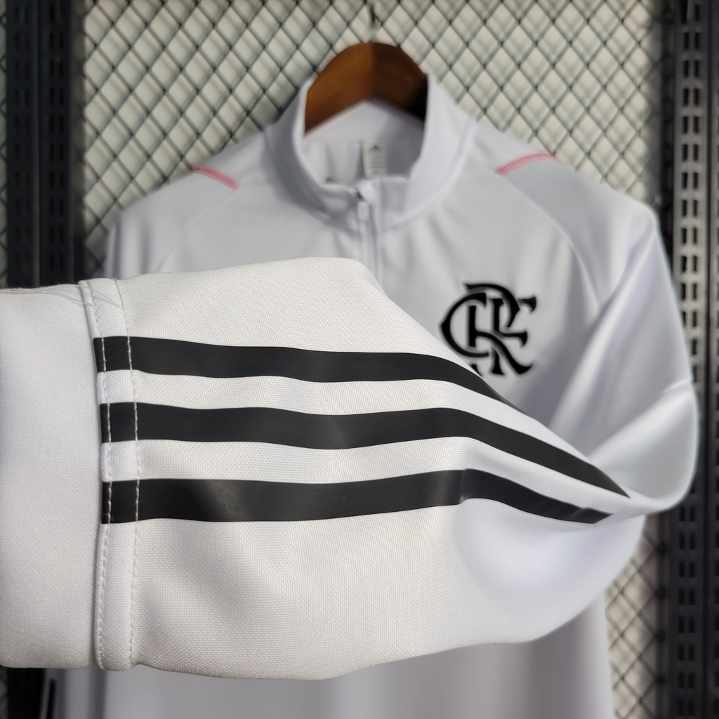 Camisa Flamengo Manga Longa 23/24 Torcedor Adidas Masculina - Branco