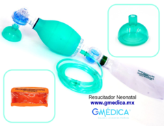 Resucitador tipo Ambu de Silicon Reusable con Mascarilla Neonatal con Estuche