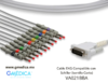 Cable EKG de 10 Derivaciones Compatible con Schiller (Tornillo Corto)
