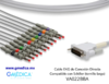 Cable EKG de 10 Derivaciones Compatible con Schiller - 2.400095 (Tornillo Largo)