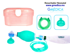 Resucitador tipo Ambu de Silicon Reusable con Mascarilla Neonatal con Estuche BH-105231