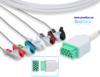 Cable ECG de Conexión Directa Compatible con GE Healthcare / Marquette - 5 Latigiollos Pinza / Agarre