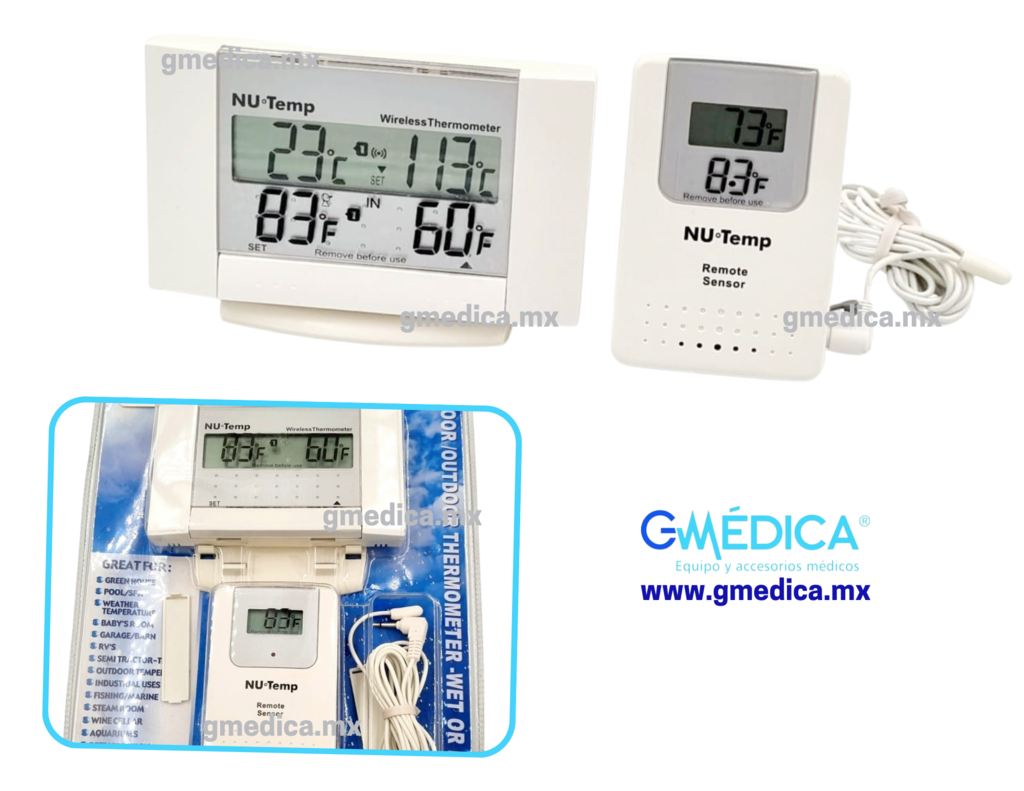 Termómetro interior cuadrado, monitor de temperatura preciso, medidor de  temperatura montado en la pared para dormitorio, interior, exterior, BLESIY Termómetro  interior
