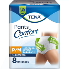 Tena Pants Confort Unissex com 8 unidades - Fralda Geriátrica de Vestir
