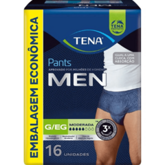 Roupa Intima Tena Pants Men com 16 unidades tamanho g/eg