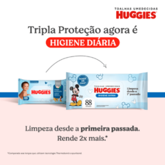 Toalhas Umedecidas Huggies Tripla Proteção - Pacote com 32 unidades - 19,7cm x 12,8cm