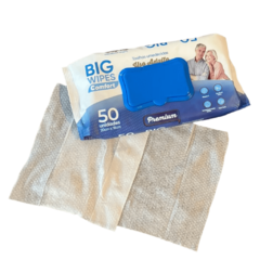 Toalhas Umedecidas Big Wipes Comfort - Pacote com 50 unidades - 20cm x 18cm